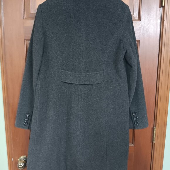 Fleet Street Wool Trench Coat 80% Wool Shell Women's Size Medium - Picture 8 of 8
